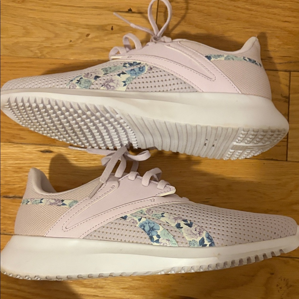 Reebok Pastel Pink Floral Women's Sneakers